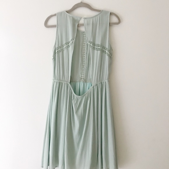 Mint Open Back Dress - Picture 2 of 3